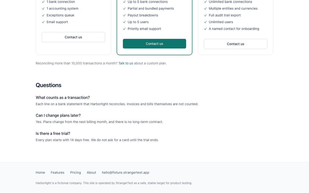 Harborlight pricing FAQ: Is there a free trial? Every plan starts with 14 days free.